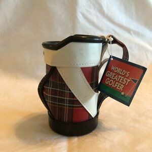 NWT golf bag holds 20+ pens/pencils not included,  5” by 3”, red plaid